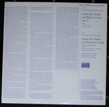 Schwann Musica Mundi VMS 1017 - Le Maître Antonin Rejcha L'Élève - Image 2