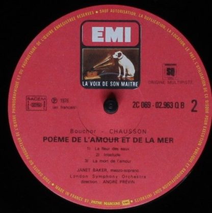 La Voix De Son Maître 2 C 069-02963 - Chausson : Poeme de L'amou - Image 4