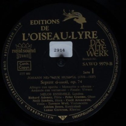 L'Oiseau-Lyre SAQO 9979-B - Septett / Quintett - Image 3