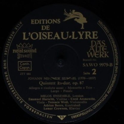 L'Oiseau-Lyre SAQO 9979-B - Septett / Quintett - Image 4