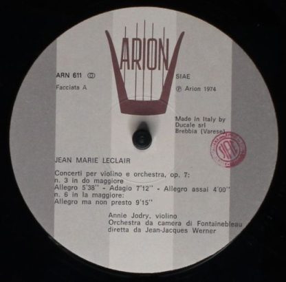 ARION ARN 611 - Tre Concerti Per Violino E Orchestra Op. 7 N. 3, - Image 3
