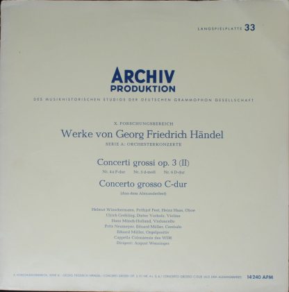 Archiv Produktion 14240 APM - Concerto Grosso op.3 (II) / Concer