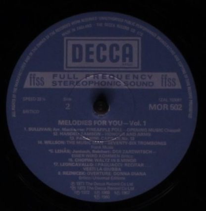 DECCA MOR 502 - Melodies For You Vol.1 - Image 4