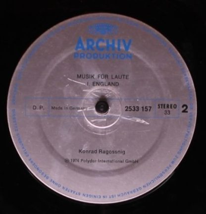 Archiv Produktion 2533 157 - Musik Für Laute: I. England - Image 5