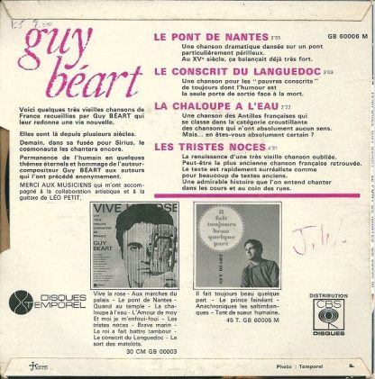 Disques Temporel GB 60006 M - Le Pont De Nantes / Le Conscrit Du - Image 2