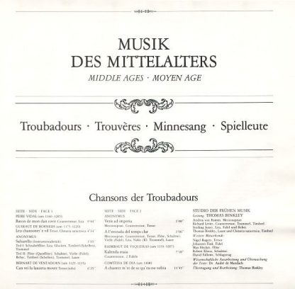 Telefunken 6.35412 EX - Thomas Binkley, Othmar Costa, Studio Der - Image 2