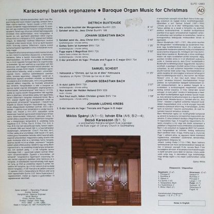 Hungaroton Antiqua SLPD 12883 - Baroque Organ Music For Christma - Image 2