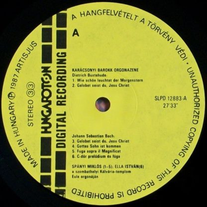 Hungaroton Antiqua SLPD 12883 - Baroque Organ Music For Christma - Image 3