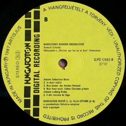 Hungaroton Antiqua SLPD 12883 - Baroque Organ Music For Christma - Image 4