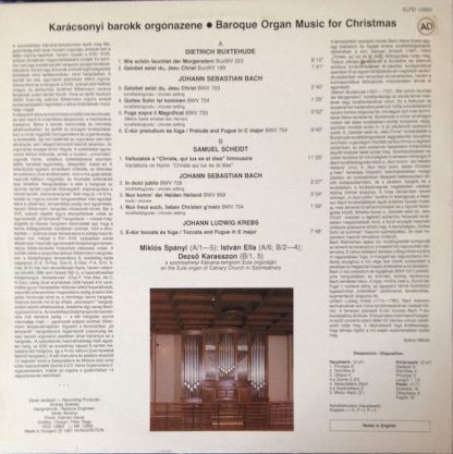 Hungaroton Antiqua SLPD 12883 - Baroque Organ Music For Christma - Image 6