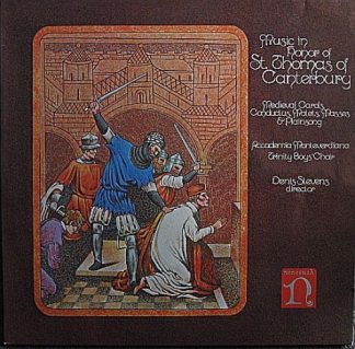 Nonesuch Records NON 32 809 (C) - Music In Honor Of St. Thomas O