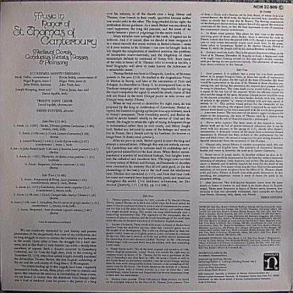 Nonesuch Records NON 32 809 (C) - Music In Honor Of St. Thomas O - Image 2