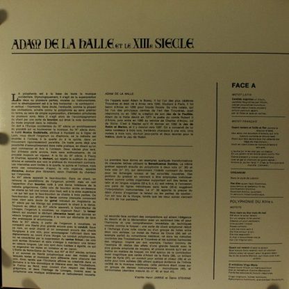harmonia mundi France HM443 - Adam De La Halle Et Le XIIIe Siecl - Image 3