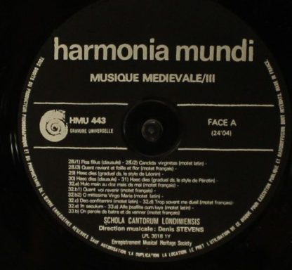 harmonia mundi France HM443 - Adam De La Halle Et Le XIIIe Siecl - Image 5