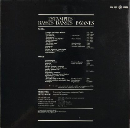 harmonia mundi France HM 573 - Estampies, Basses Danses Et Pavan - Image 4