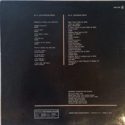Harmonia Mundi HMU 592 - Ballades Rondeaux & Virelais (Musiques - Image 2