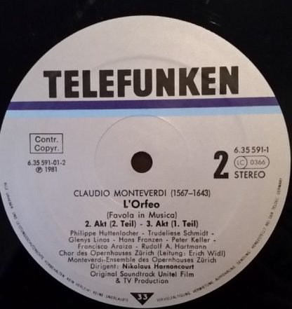 Telefunken 6.35591 - L'Orfeo (Original TV-Sound-Track) - Image 6