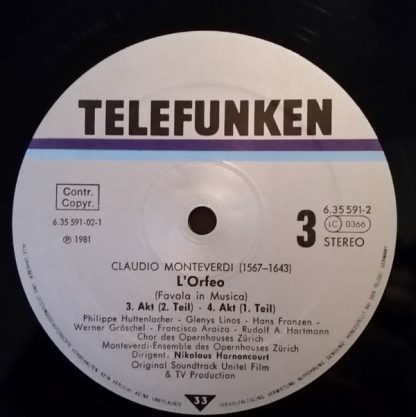 Telefunken 6.35591 - L'Orfeo (Original TV-Sound-Track) - Image 7