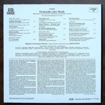 Telefunken 6.42357 AW - Denkmäler Alter Musik = Monuments Of Anc - Image 3