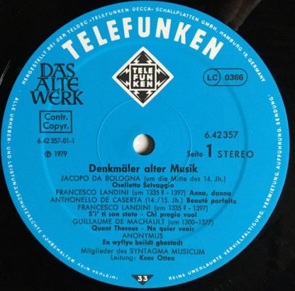 Telefunken 6.42357 AW - Denkmäler Alter Musik = Monuments Of Anc - Image 4