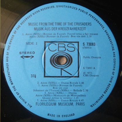CBS 73083 - Music From The Time Of The Crusaders • Musik Aus Der - Image 3