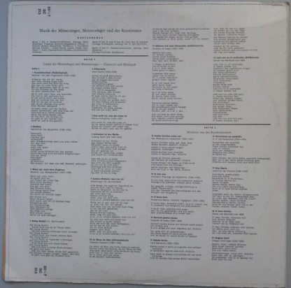Pan (9) GC 313 - Musik Der Minnesänger, Meistersinger Und Der Re - Image 3
