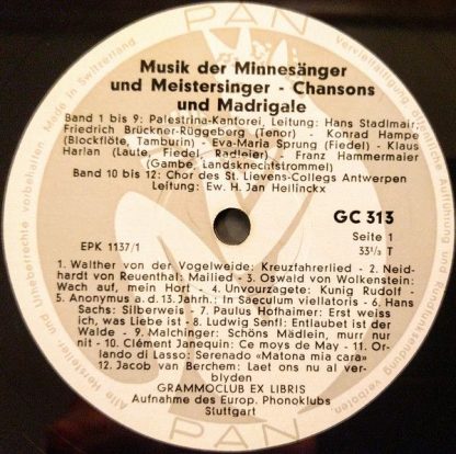 Pan (9) GC 313 - Musik Der Minnesänger, Meistersinger Und Der Re - Image 4