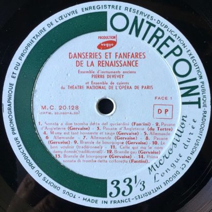 Contrepoint MC. 20.128 - Danseries Et Fanfares De La Renaissance - Image 3