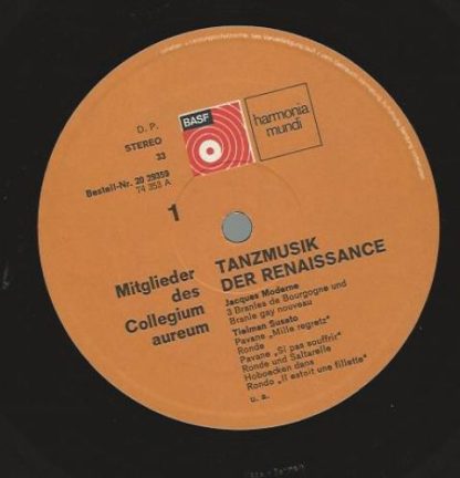 Harmonia Mundi 20 29359-9 - Tanzmusik Der Renaissance - Image 3
