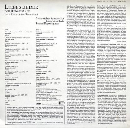 Mat Digital Produktion FSM 68 714 - Liebeslieder Der Renaissance - Image 2