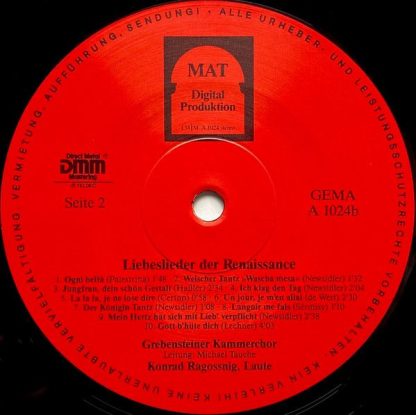 Mat Digital Produktion FSM 68 714 - Liebeslieder Der Renaissance - Image 4