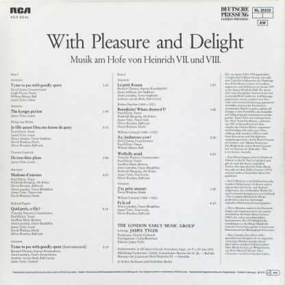 RCA Red Seal RL 25223 - With Pleasure And Delight (Musik Am Hofe - Image 4