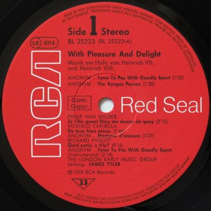 RCA Red Seal RL 25223 - With Pleasure And Delight (Musik Am Hofe - Image 5