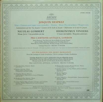 Archiv Produktion 2533 360 - Missa "L'Homme Armé" - Image 2