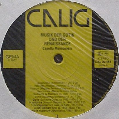 Calig CAL 30451 - Musik Der Gotik Und Der Renaissance - Image 3