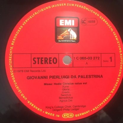 His Master's Voice 1C 065-03 272 - Missa Hodie Christus Natus Es - Image 3