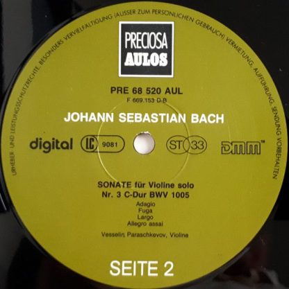 Preciosa AULOS PRE 68 520 AUL - Partita D-Moll, Sonate C-Dur Für - Image 5