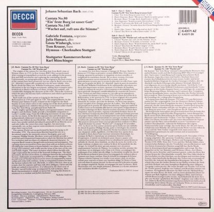 DECCA 6.43171 AZ - Cantatas • Kantaten No. 80 "Ein' Feste Burg I - Image 2