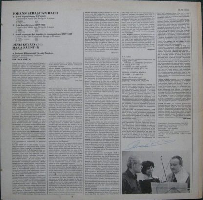Hungaroton SLPX 12096 - J.S. Bach: Violin Concertos - Image 2