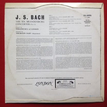 L'Oiseau-Lyre SOL 60006 - The Brandenburg Concertos 3, 4 and 5 ( - Image 2