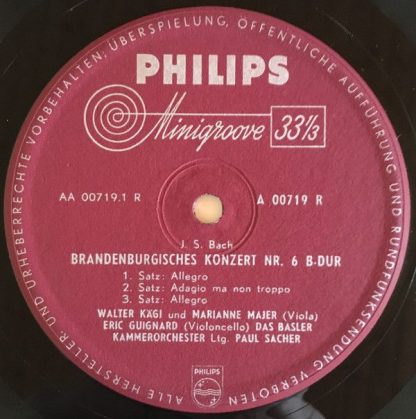 Philips A 00719 R - J.S.Bach - Brandenburgisches Konzert Nr. 6 B - Image 3