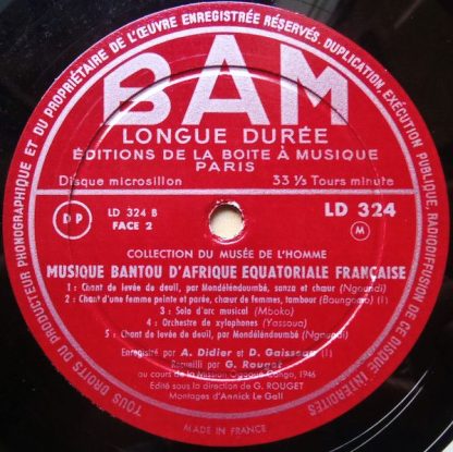 BAM LD 324 - Musique Bantou d'Afrique Équatoriale - Image 4