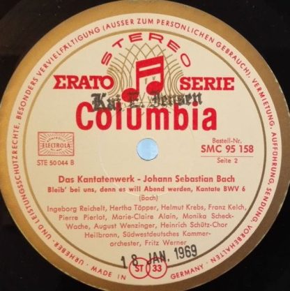 Columbia SMC 95 158 - Das Kantatenwerk: Kantate BWV 65 (Sie Werd - Image 4