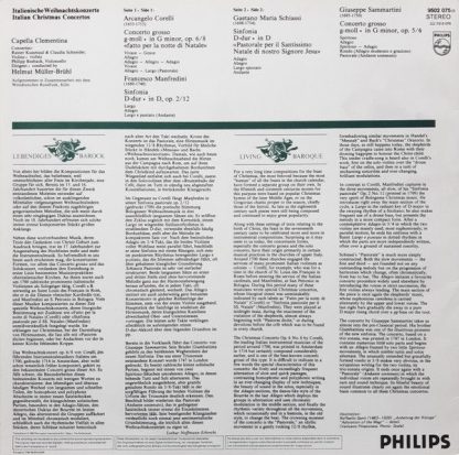Philips 9502 075 - Italienische Weihnachtskonzerte = Italian Chr - Image 2