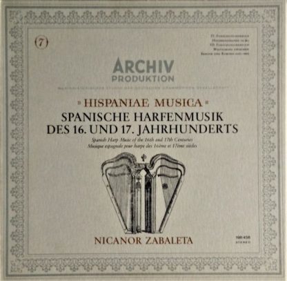 Archiv Produktion 198 458 - Spanische Harfenmusik Des 16. Und 17