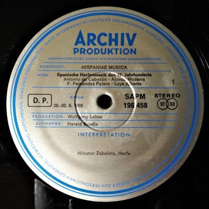 Archiv Produktion 198 458 - Spanische Harfenmusik Des 16. Und 17 - Image 7