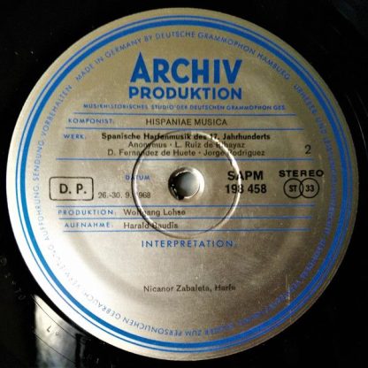 Archiv Produktion 198 458 - Spanische Harfenmusik Des 16. Und 17 - Image 8
