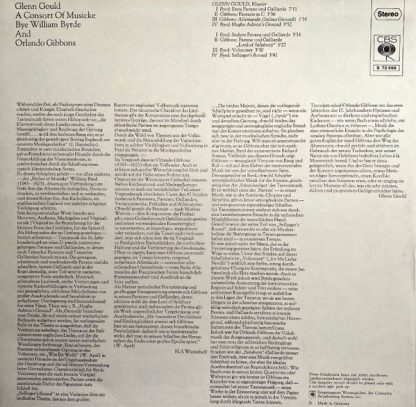 CBS S 72988 - A Consort Of Musicke Bye William Byrde And Orlando - Image 2