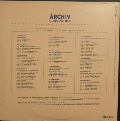 Archiv Produktion 14 045 APM - 6 Madrigals / 6 Madrigals - Image 3