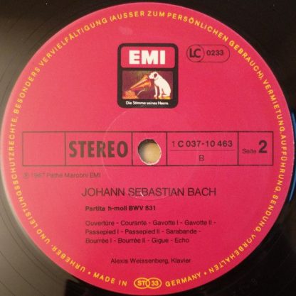 His Master's Voice 1C 037-10 463 - Chromatische Fantasie Und Fug - Image 4